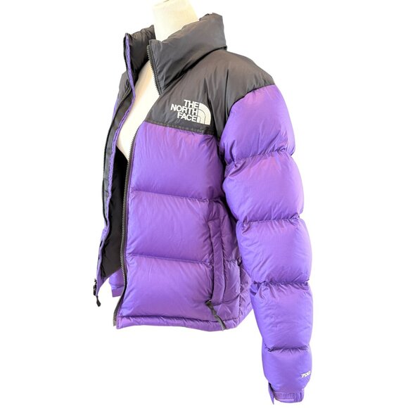 The North Face 700 Purple & Black Down Puffer Jacket – Women’s Size M Nuptse - Picture 1 of 9